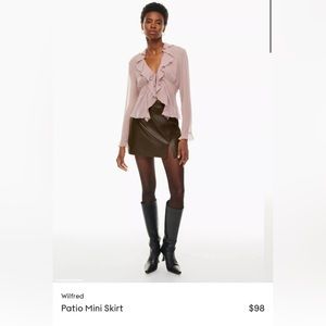Aritzia Patio Mini Skirt - Vegan Leather Size 10